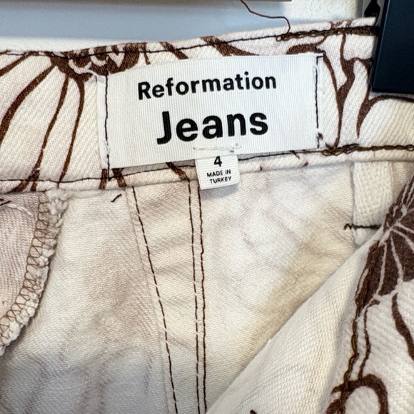 Reformation Sunny floral-print jeans , sz : 4 - Picture 11 of 13